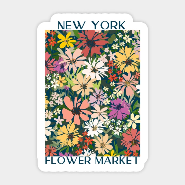 Abstract Flower Market Illustration 25 Sticker by gusstvaraonica